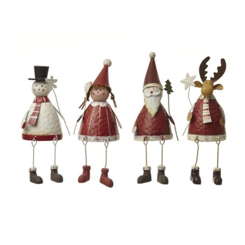 CHRISTMAS METAL SITTING FIGURES