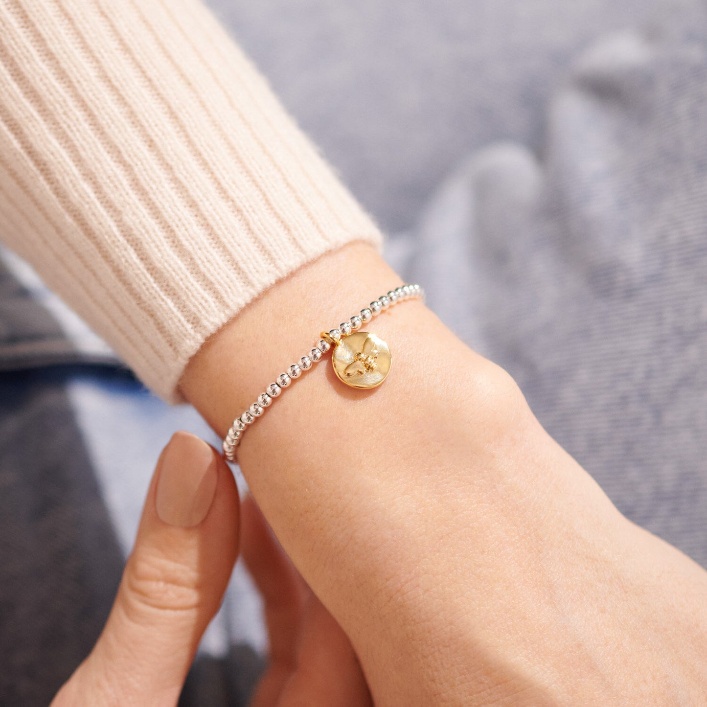 A LITTLE 'BEE LUCKY' SILVER BRACELET