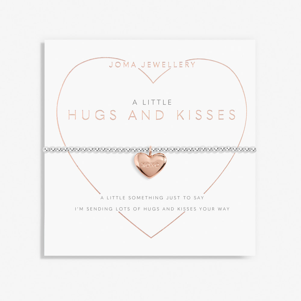 A LITTLE 'HUGS AND KISSES' SILVER BRACELET