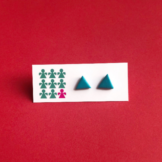 TURQUOISE TRIANGLE STUDS