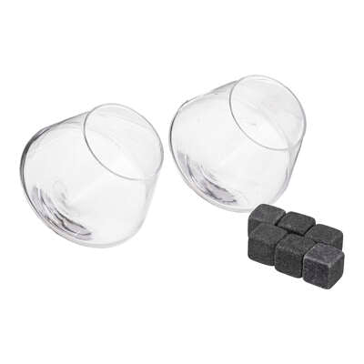 WHISKY GOBLETS + STONES