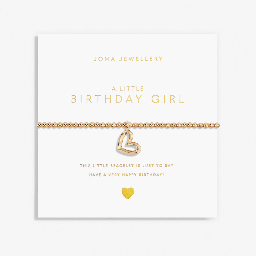 A LITTLE 'BIRTHDAY GIRL' GOLD BRACELET