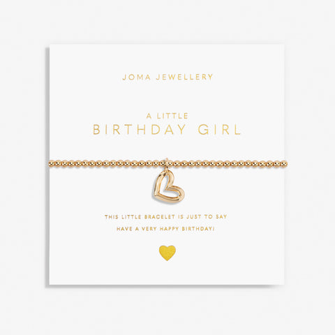 A LITTLE 'BIRTHDAY GIRL' GOLD BRACELET