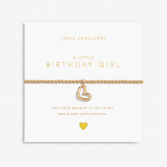 A LITTLE 'BIRTHDAY GIRL' GOLD BRACELET
