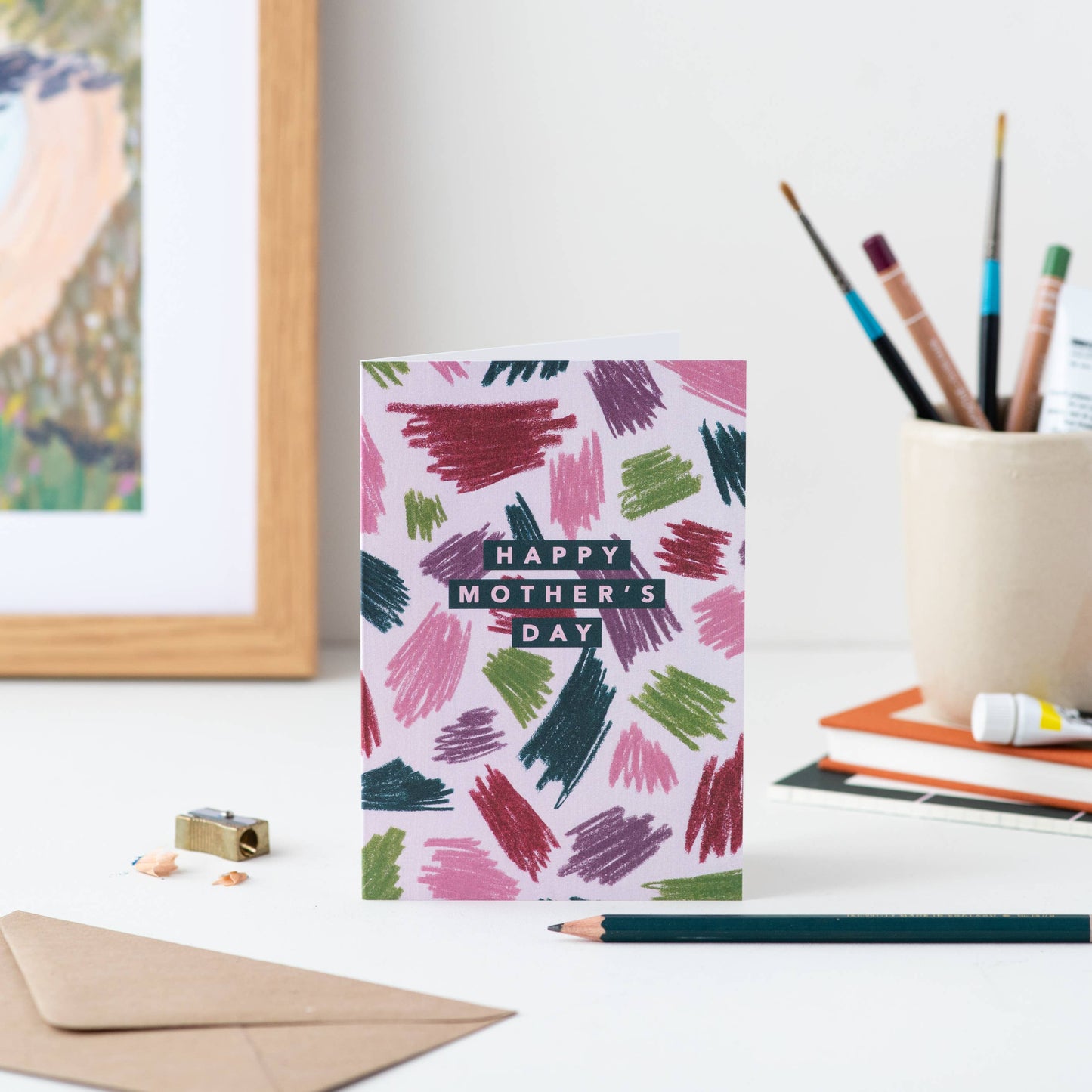PURPLE SCRIBBLE MOTHER'S DAY CARD