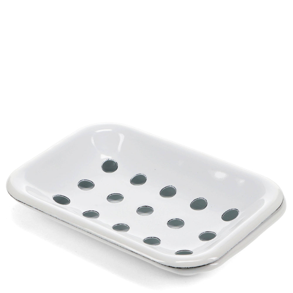 TWO-PART ENAMEL SOAP DISH