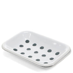 TWO-PART ENAMEL SOAP DISH