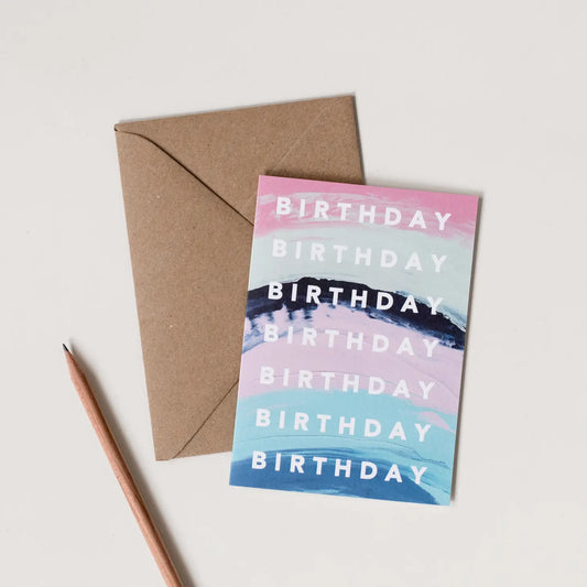 RAINBOW ABSTRACT BIRTHDAY CARD