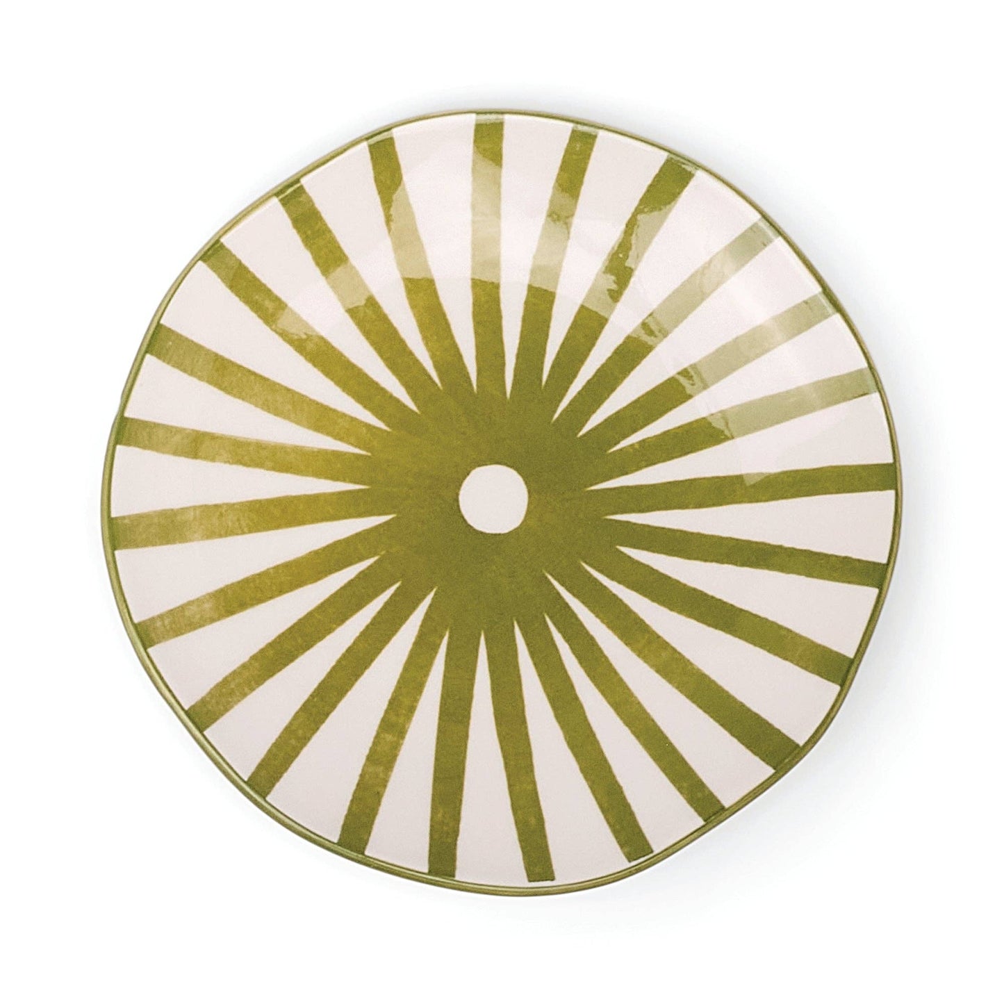 Marley appetizer plate with bold geometric pattern and vibrant colours, perfect for serving small bites and entertaining in style.