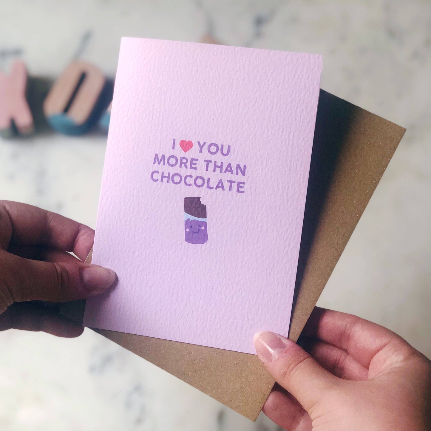 I LOVE YOU MORE THAN CHOCOLATE CARD