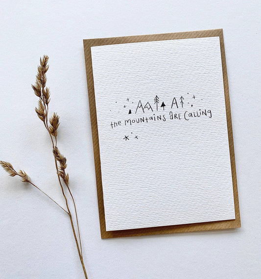 THE MOUNTAINS ARE CALLING CARD