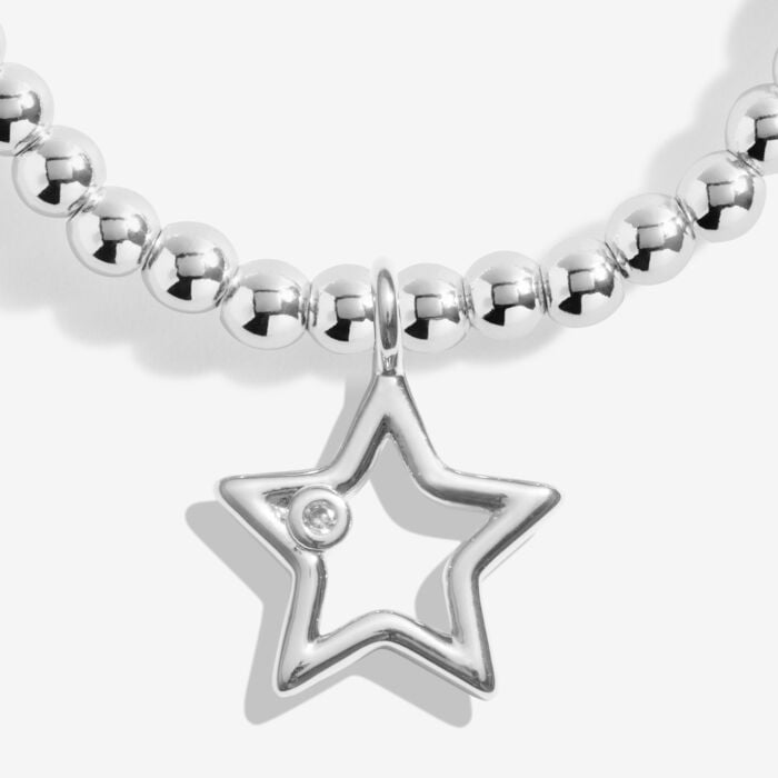 Joma Jewellery silver-plated stretch beaded bracelet with star shaped charm