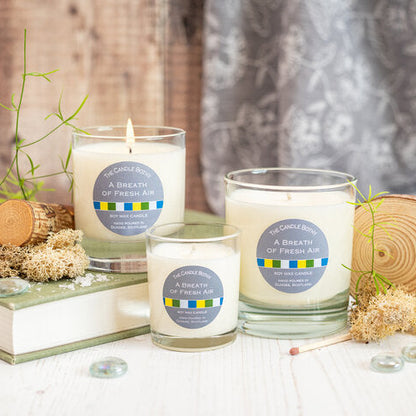 The Candle Bothy A Breath of Fresh Air scented candles with fresh citrus, salt, wet moss, woods and amber notes