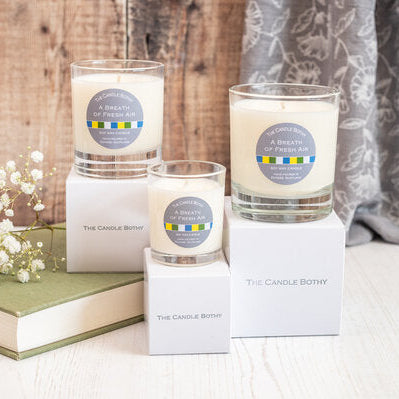 The Candle Bothy A Breath of Fresh Air scented candle with fresh citrus, salt, wet moss, woods and amber notes
