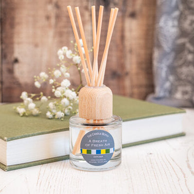 The Candle Bothy A Breath of Fresh Air reed diffuser with fresh citrus, salt, wet moss, woods and amber notes