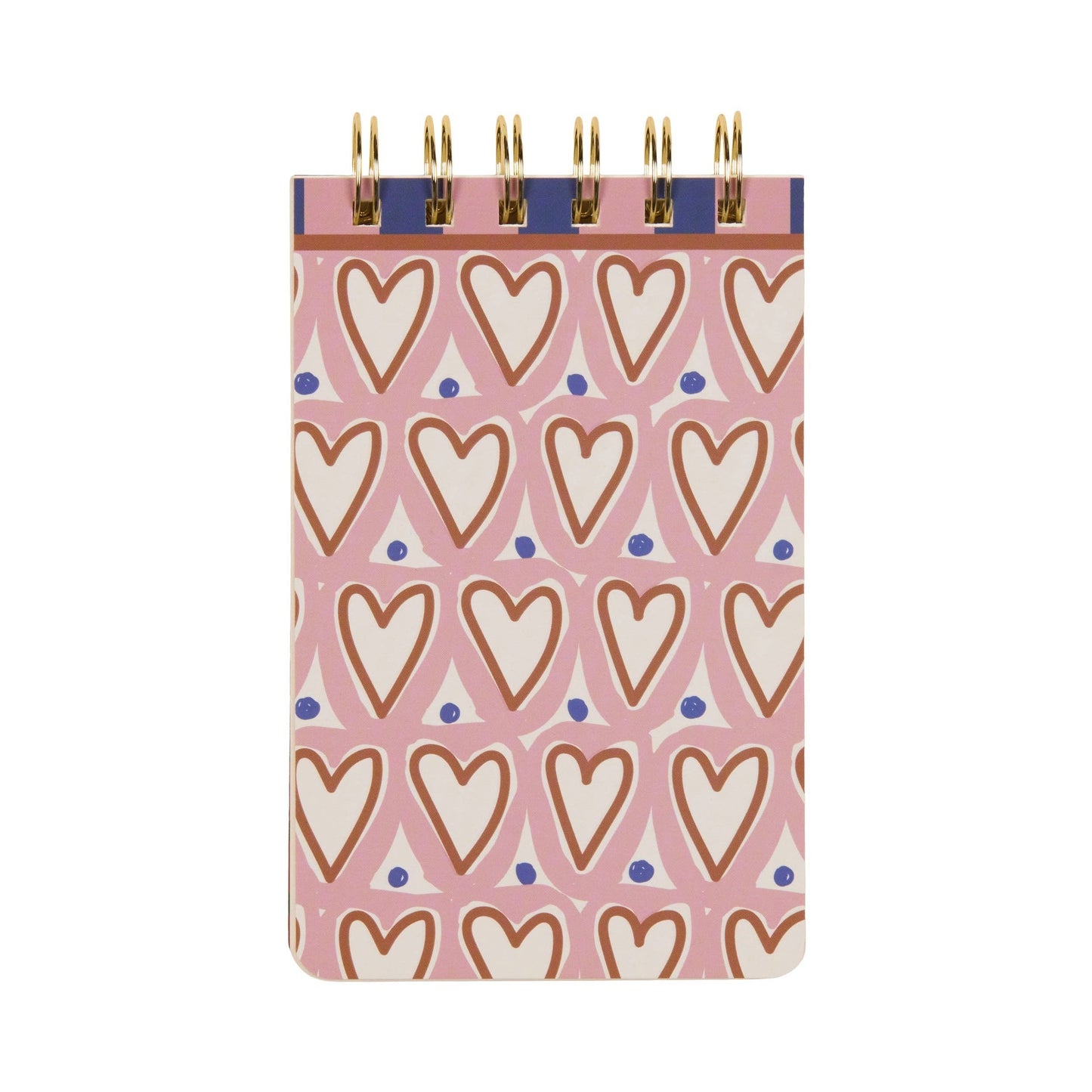 Designworks A Dopo Hearts wire-bound notepad with a colourful hand-drawn heart design inspired by Mediterranean travel