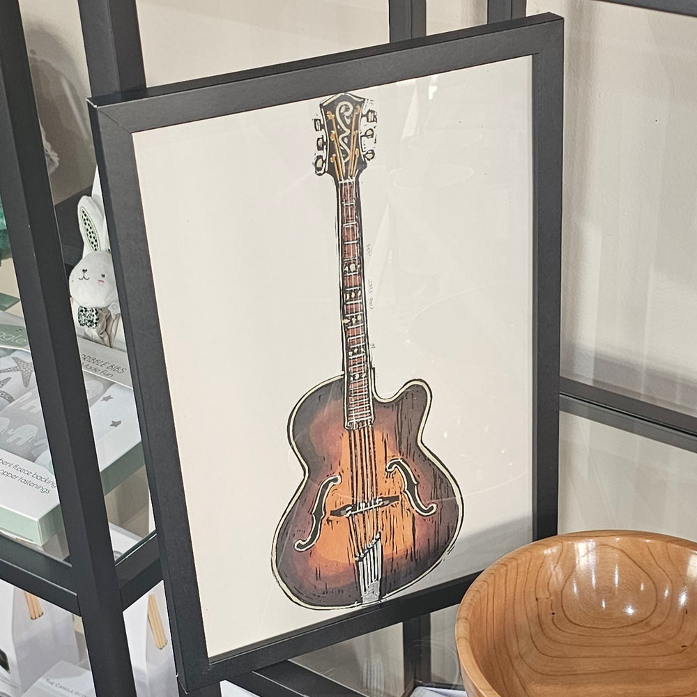 TIME FLIES GUITAR LINO PRINTS