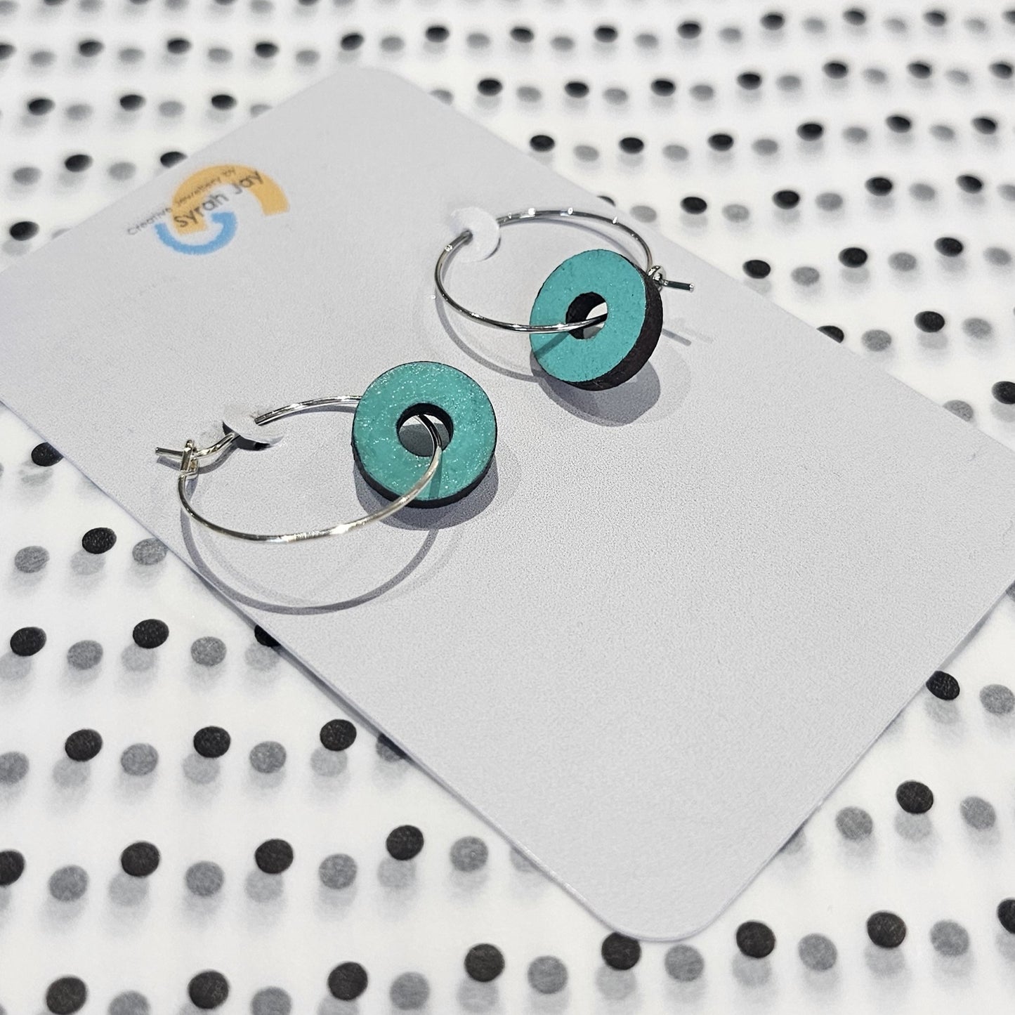 GEO BLOCK HOOPS