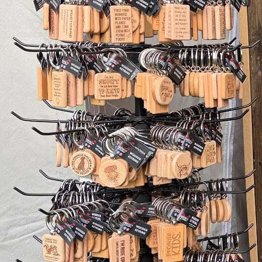 SCOTTISH SOLID BEECH KEYRINGS