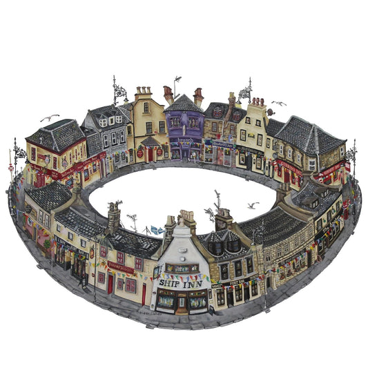 Broughty Ferry pubs A3 giclee print signed Nicola Kleppang artwork
