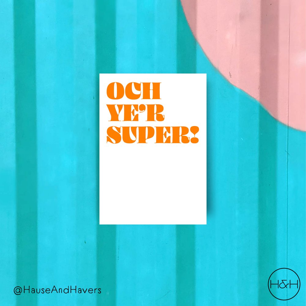 OCH YE'R SUPER CARD