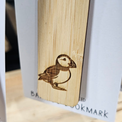 Scottish bamboo bookmarks by Ardroy Creations with Puffin design