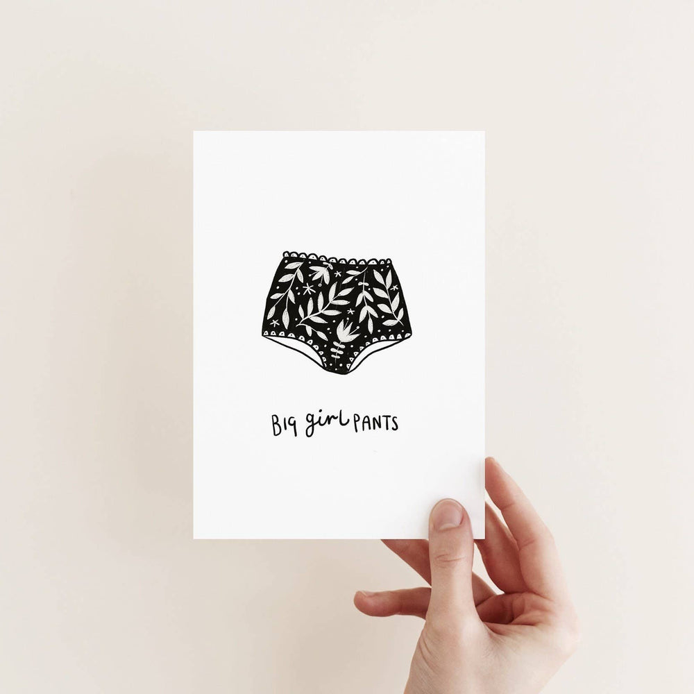 BIG GIRL PANTS CARD