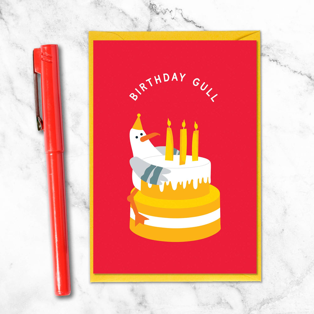 BIRTHDAY GULL CARD