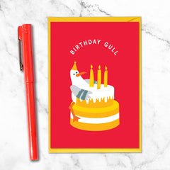 BIRTHDAY GULL CARD