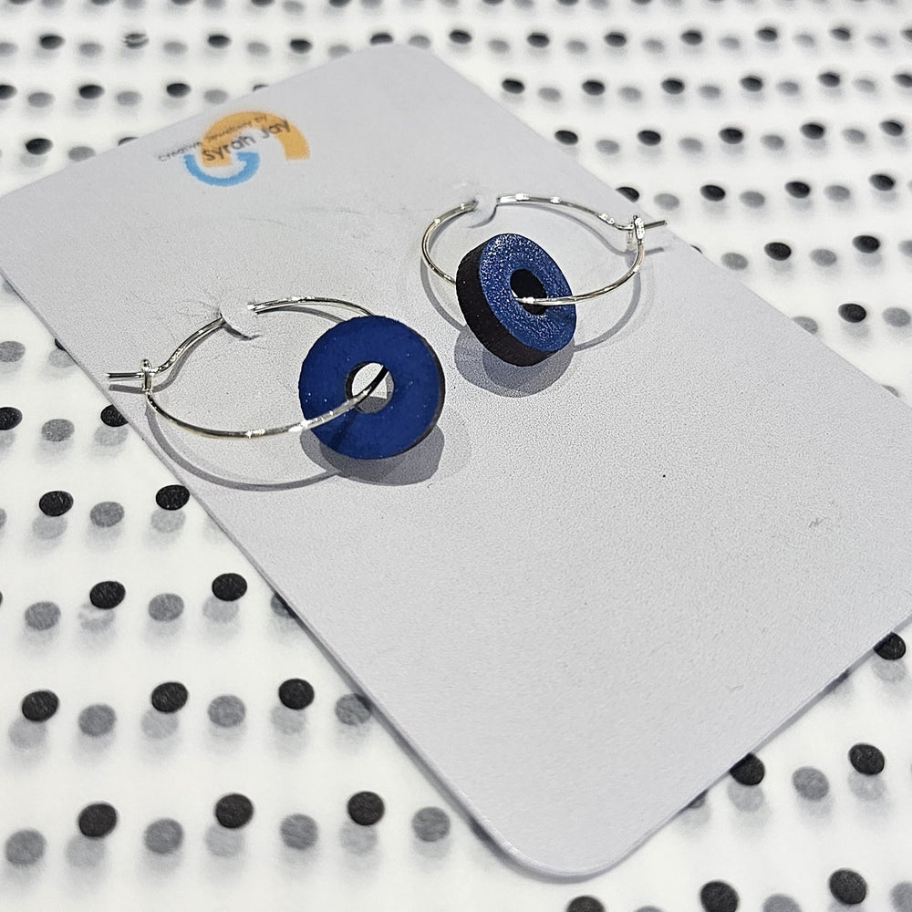 GEO BLOCK HOOPS