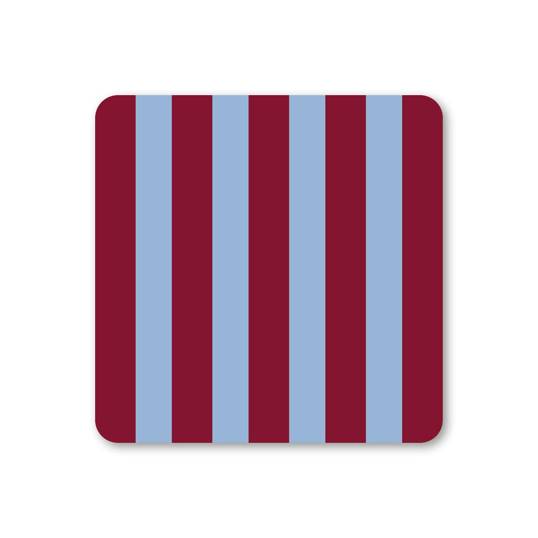 Ella Goddard retro drinks coasters in stripe design, 90mm square melamine coasters