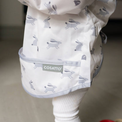 Cosatto coverall baby bib by Ziggle waterproof long sleeve bib with food pocket