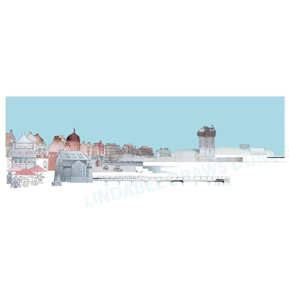 BROUGHTY FERRY SCENE WITH THE SHIP INN BLUE