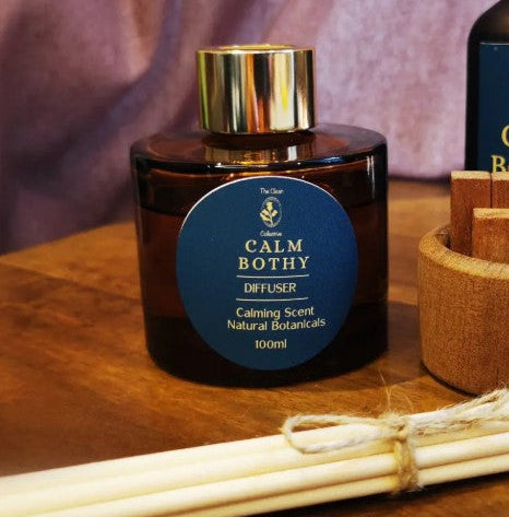 Calm Bothy 100ml reed diffuser handmade in Carnoustie with jasmine patchouli vanilla and bergamot fragrance