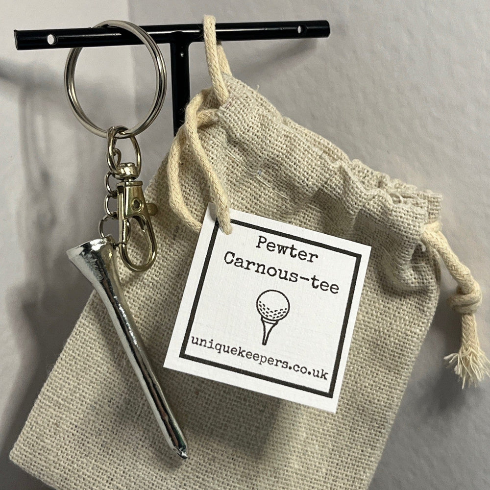 CARNOUS-TEE PEWTER GOLF TEE KEYRING