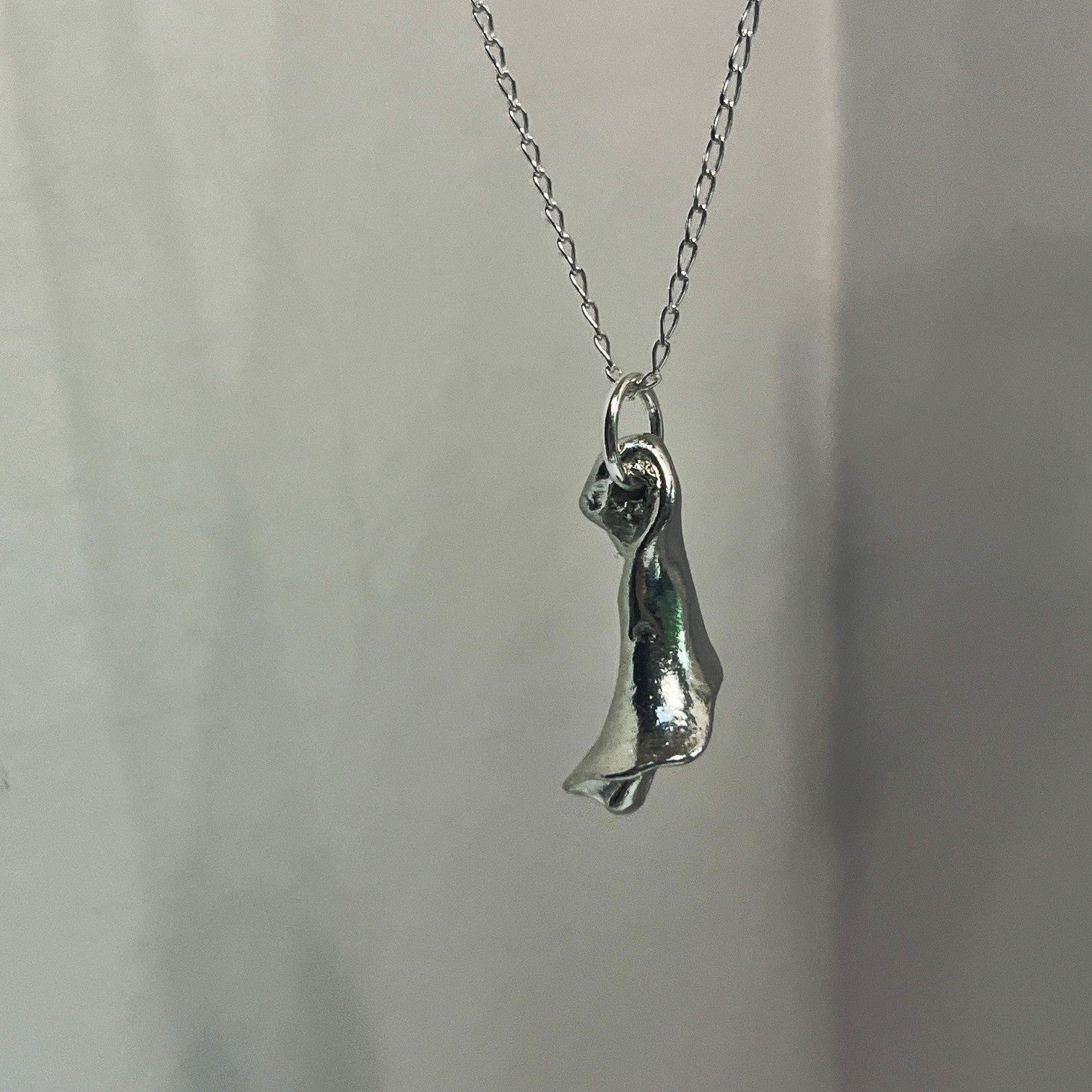 Pewter shell necklace handmade in Scotland cast from real shells jewellery