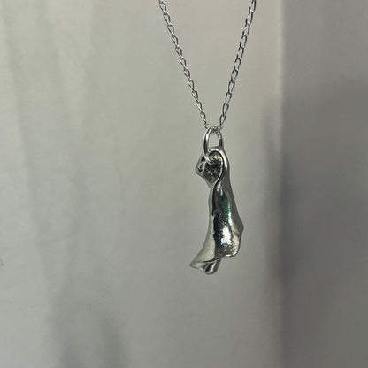 Pewter shell necklace handmade in Scotland cast from real shells jewellery