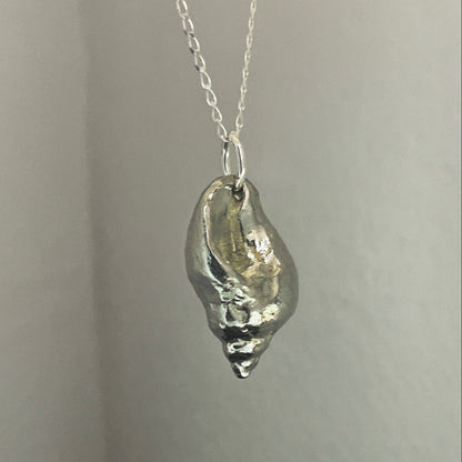Pewter shell necklace handmade in Scotland cast from real shells jewellery