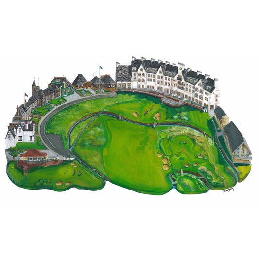 Carnoustie golf course A3 giclee print signed Nicola Kleppang