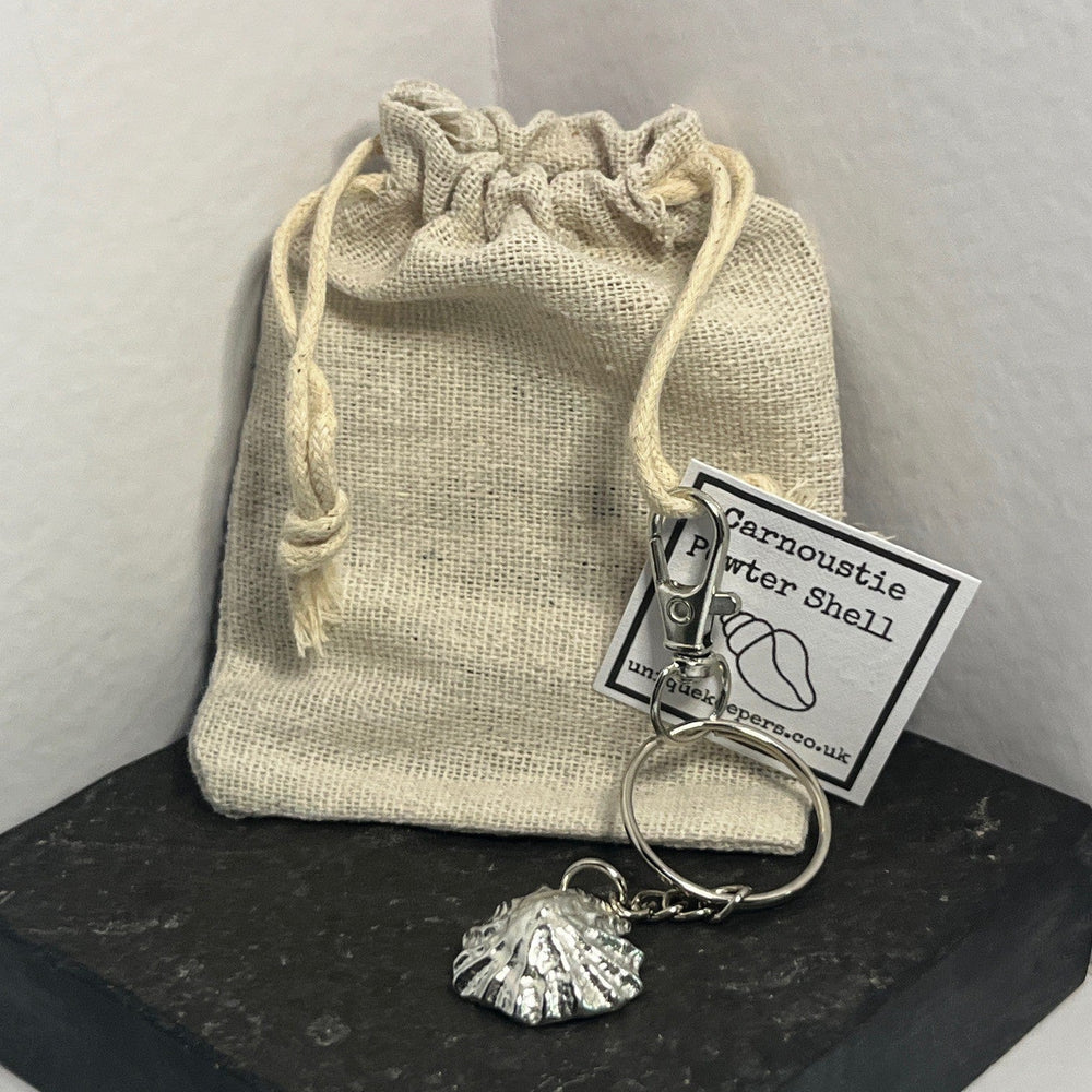 CARNOUSTIE PEWTER SHELL KEY CHAIN/BAG CHARM