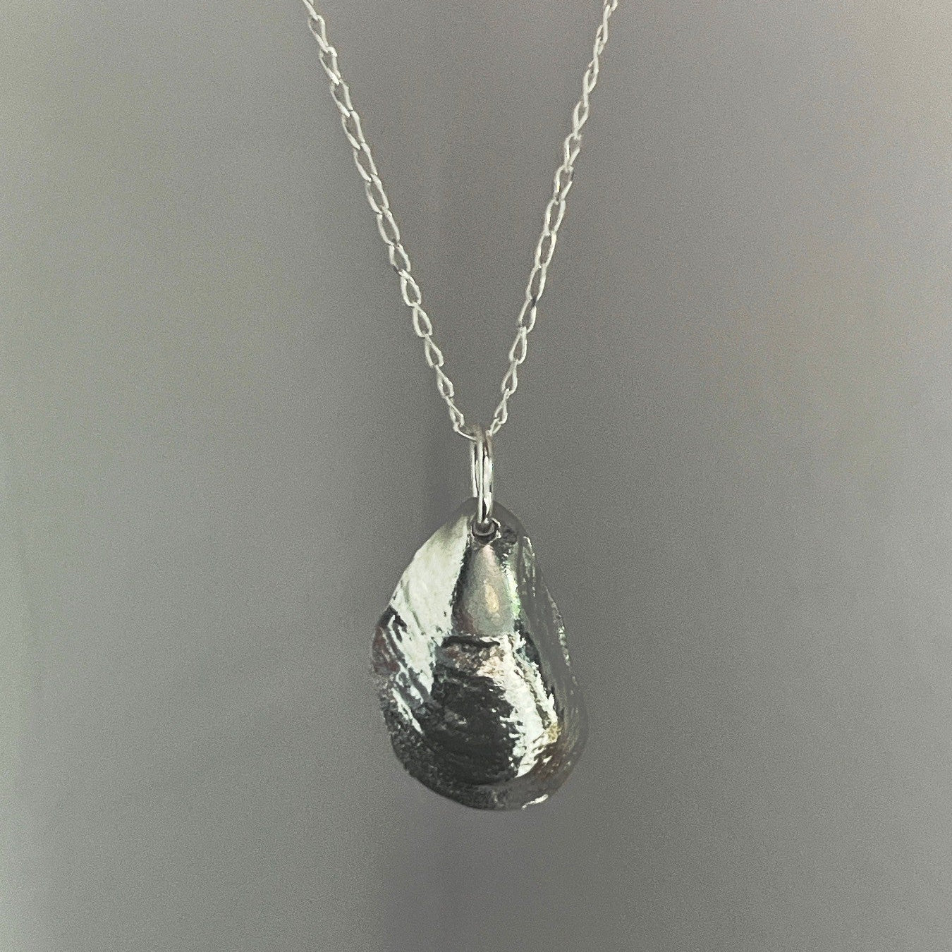 Pewter shell necklace handmade in Scotland cast from real shells jewellery