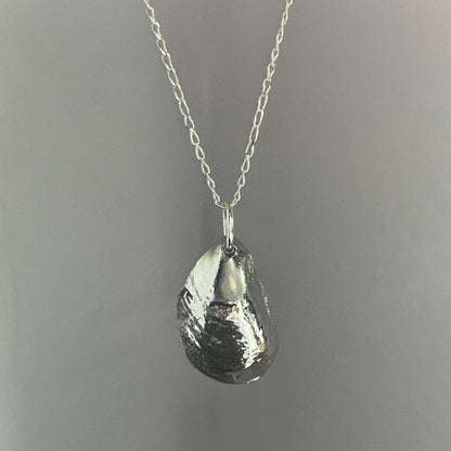 Pewter shell necklace handmade in Scotland cast from real shells jewellery