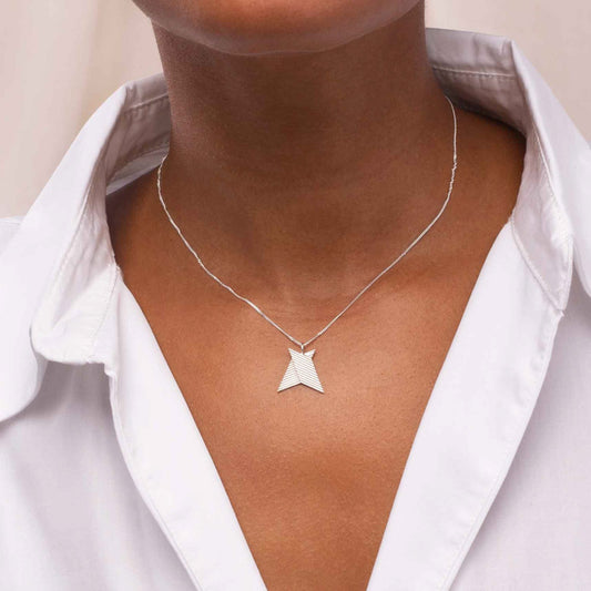 CHEVRON STERLING SILVER PENDANT