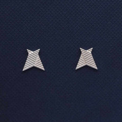 CHEVRON STERLING SILVER STUDS