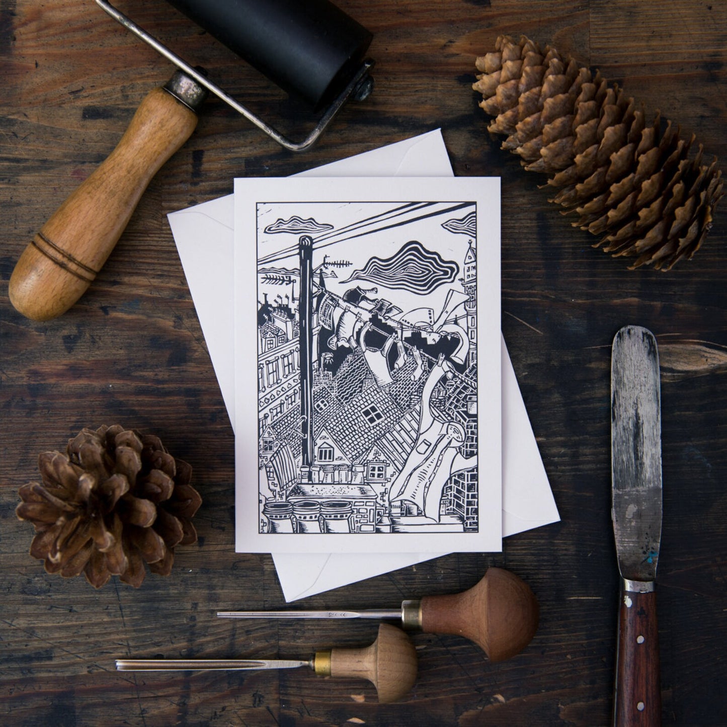 CHIMNEY POTS & WASHING LINE CARD