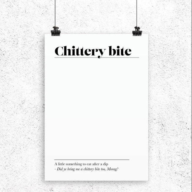 CHITTERY BITE DEFINITION PRINT