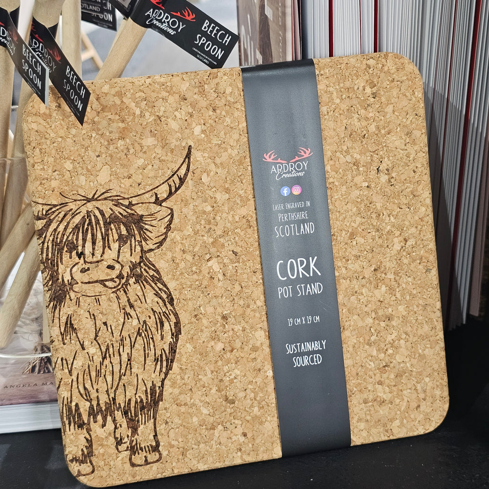 SQUARE SCOTTISH CORK POT STAND
