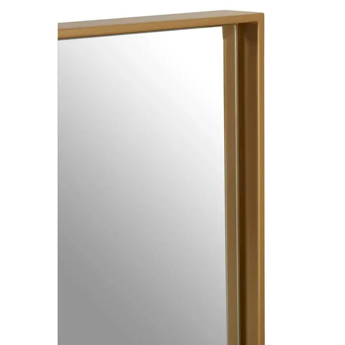 Gold framed square mirror 32cm minimalist wall mirror