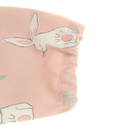 Bunnies long sleeve waterproof bib with crumb catcher pocket for babies aged 6-24 months