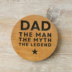 DAD WOODEN COASTER